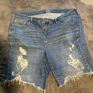 TORRID JEAN RIPPED SHORTS #Feelthefitcollection
